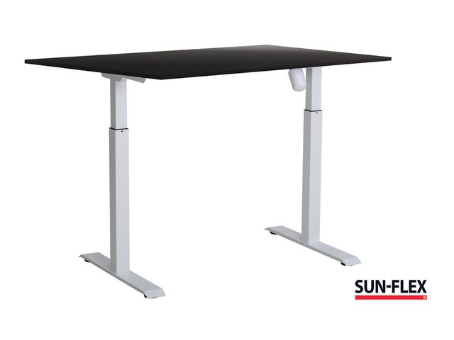 SUN-FLEX® Bord II höj/sänk 160x80 vit/svart, st