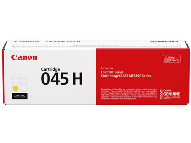 Canon Toner, 045 H, hög kapacitet, gul, singelförpackning, 1243C002, st