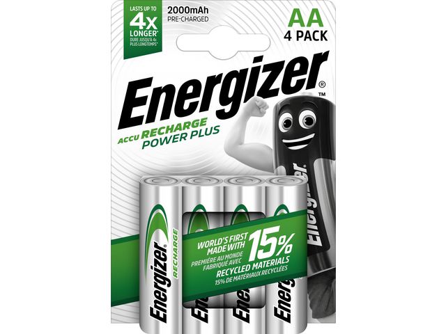 Energizer Batteri Laddbar P-P AA, fp om 4 st