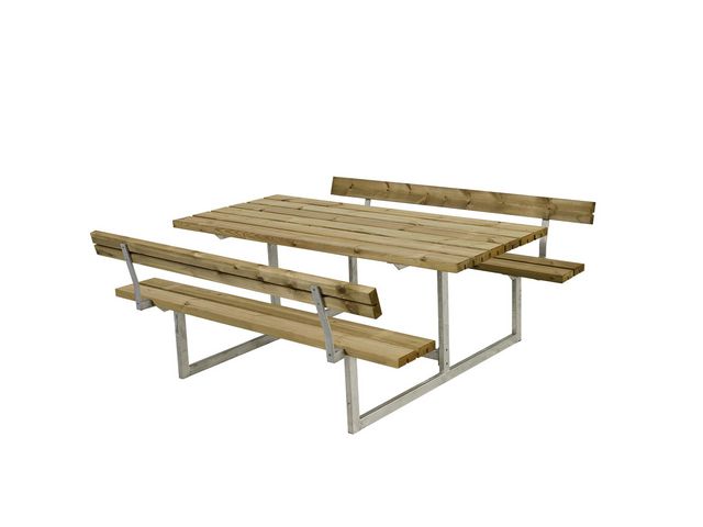 Bänkset Basic m/2 ryggstöd tryckimpr, st