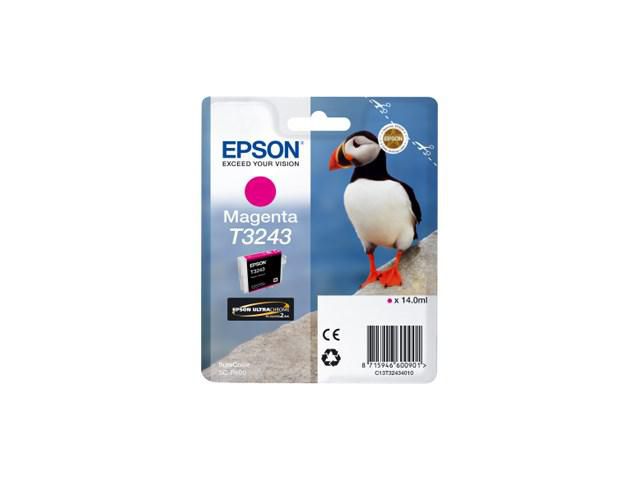 Epson Bläckpatron, T3243, UltraChrome, magenta, C13T32434010, st