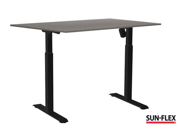 SUN-FLEX® Bord II höj/sänk 160x80 svart/grå, st