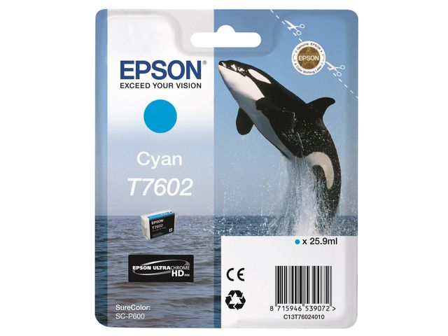 Epson Bläckpatron C13T76024010 Cyan, st