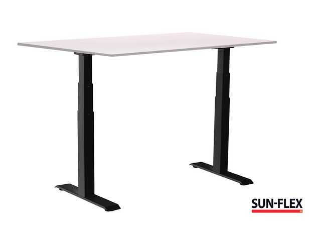 SUN-FLEX® Bord VI höj/sänk 160x80 svart/vit, st