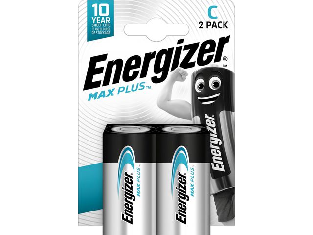Energizer Batteri Max Plus C, fp om 2 st
