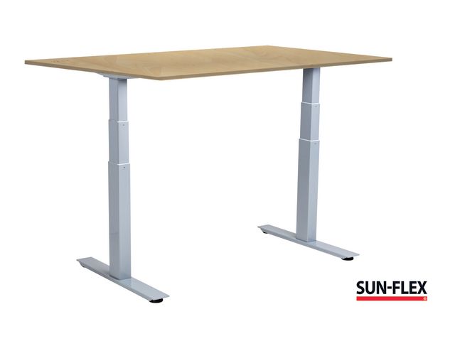 SUN-FLEX® Bord VI höj/sänk 160x80 grå/björk, st
