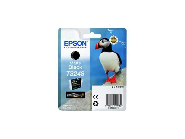 Epson Bläckpatron, T3248, UltraChrome, matt svart, C13T32484010, st