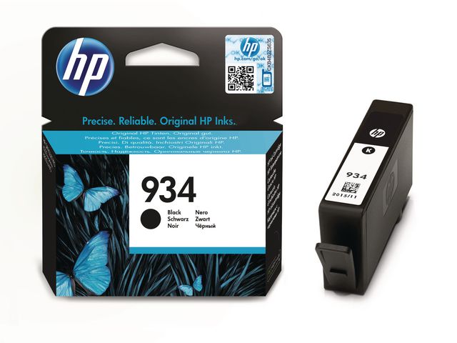HP Bläckpatron, 934, C2P19AE, svart, singelförpackning, st