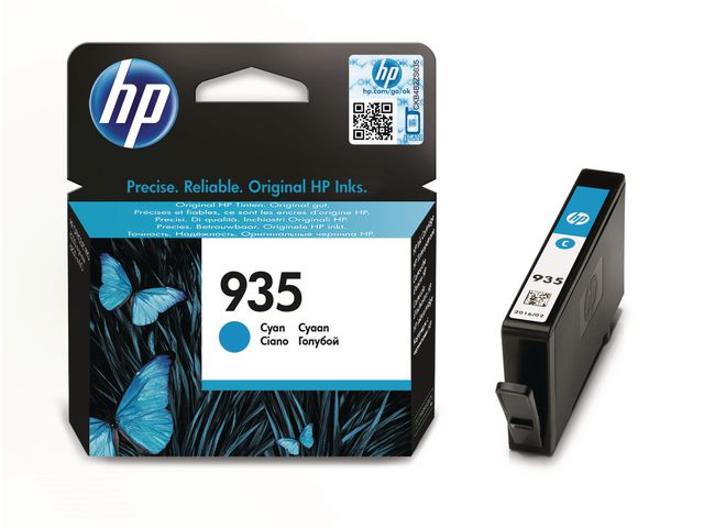 HP Bläckpatron, 935, C2P20AE, cyan, singelförpackning, st