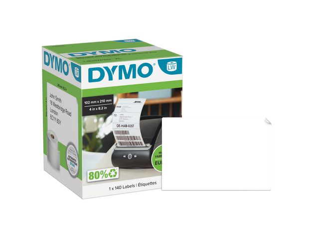 Dymo Etikett Frakt 102x210 mm, rulle om 140 st