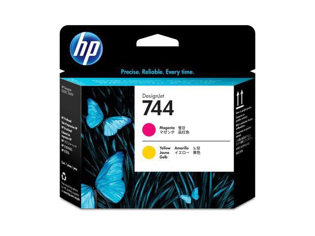 HP Bläckpatron F9J87A 744 Magenta/Gul, kort 1 st