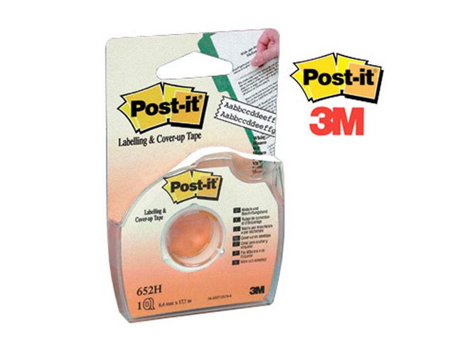 Post-it® Märk- och täcktejp 652H, 8,4 mm x 17,7 m, med handhållare, st