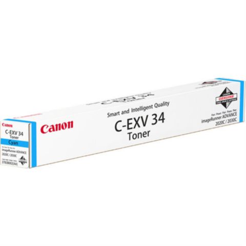 Canon Toner, C-EXV 34, cyan, singelförpackning, 3783B002, st