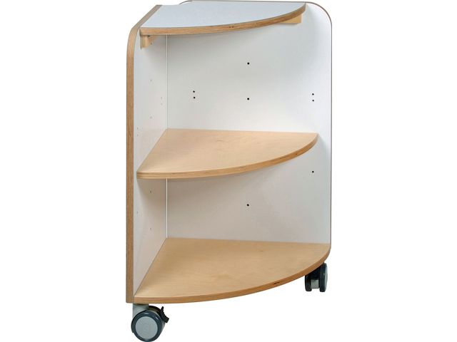 Avslutningshylla enkel, vit, st