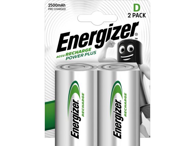 Energizer Batteri Laddbar D HR20, fp om 2 st