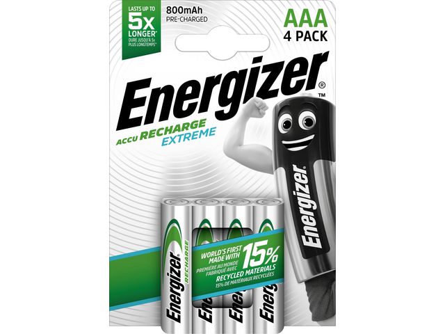 Energizer Batteri Laddbar AAA Extreme, fp om 4 st