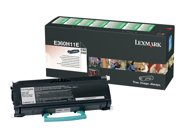 Lexmark Toner, hög kapacitet, svart, singelförpackning, E360H11E, st