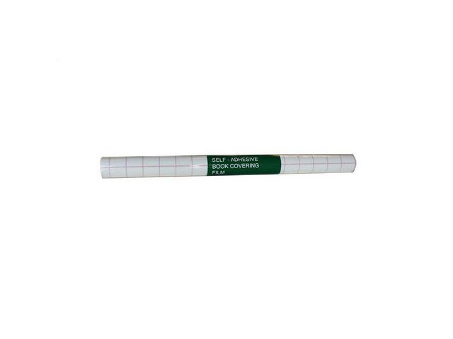 Bokplast självhäft. 50my 2mx33cm blank, rulle om 2 m
