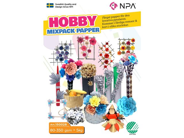 Hobby papper mix 80-350gr 5kg, fp om 5 kg