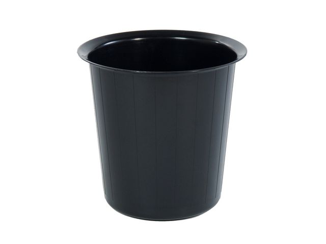 Papperskorg, polypropylen, 22 l, 365 x 350 mm, svart, st