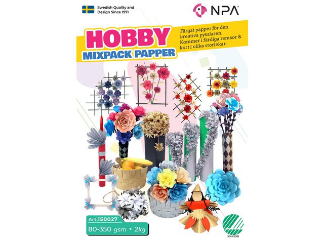 Hobby papper mix 80-350gr 2kg, fp om 2 kg