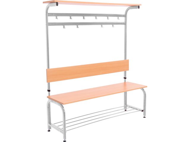 Kläd- och skolhylla REDA silver, st