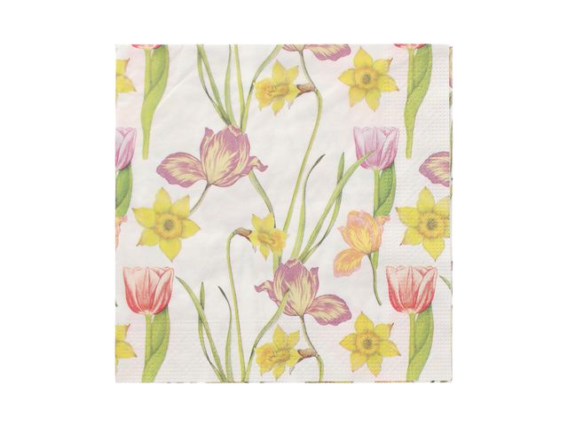 PAPSTAR Servetter Vårblomma 3-lags 33x33cm, fp om 20 st