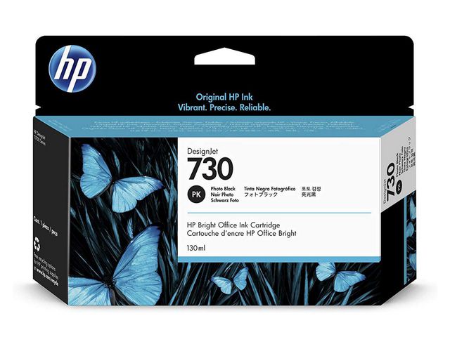 HP Bläckpatron P2V67A 730 foto-svart, st