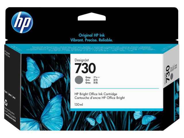 HP Bläckpatron P2V66A 730 grå, st