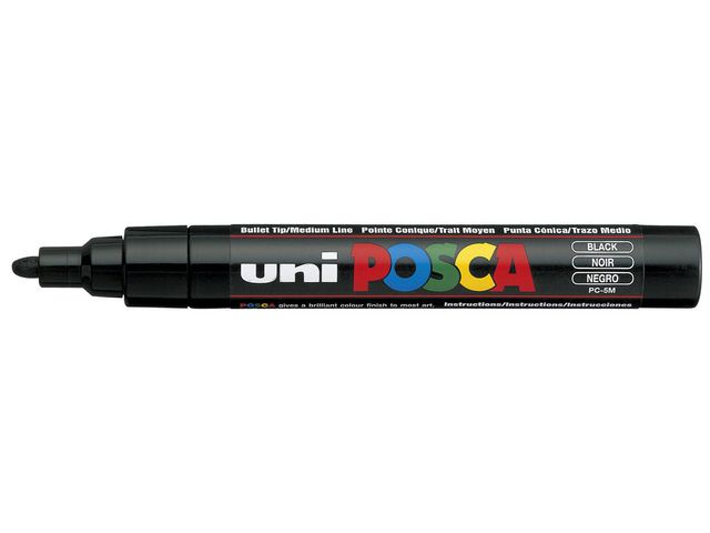 POSCA Märkpenna Posca, PC-5M, svart, st