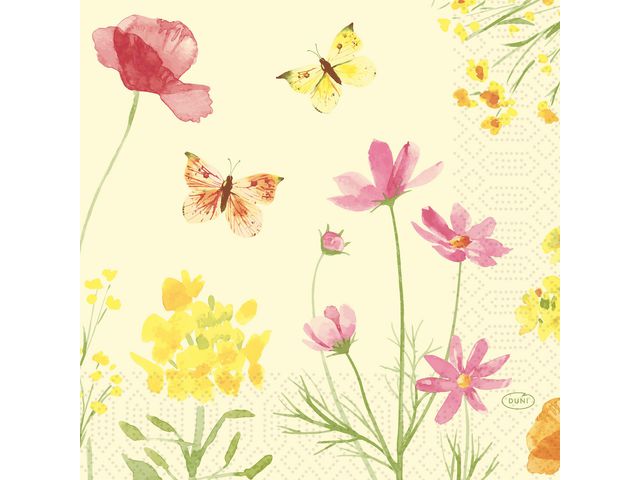 Duni Servetter Poppy 3-lags 33X33cm, fp om 50 st