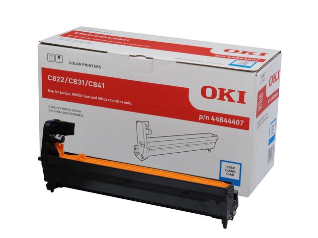 OKI Truma, cyan, singelförpackning, 44844407, kompatibel med C822, st