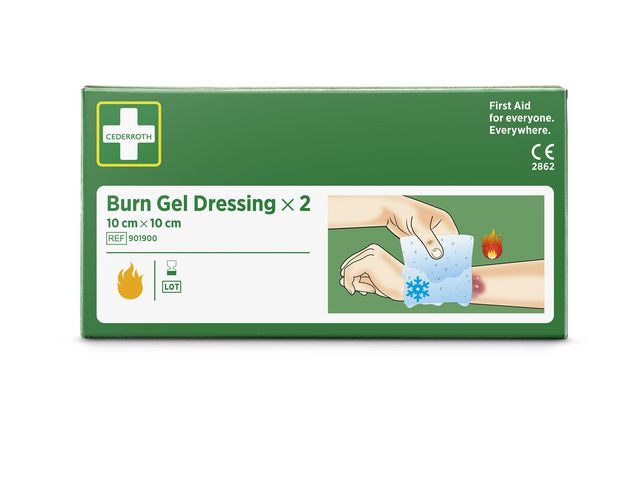 Cederroth Kompress Burn Gel 10x10 cm, fp om 2 st