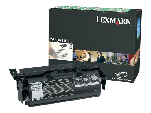 Lexmark Toner T650A113, 0T650A11E, svart, singelförpackning, st