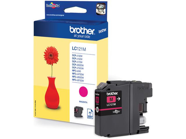 Brother Bläckpatron, LC121 M, LC-121M, Innobella™, magenta, singelförpackning, st
