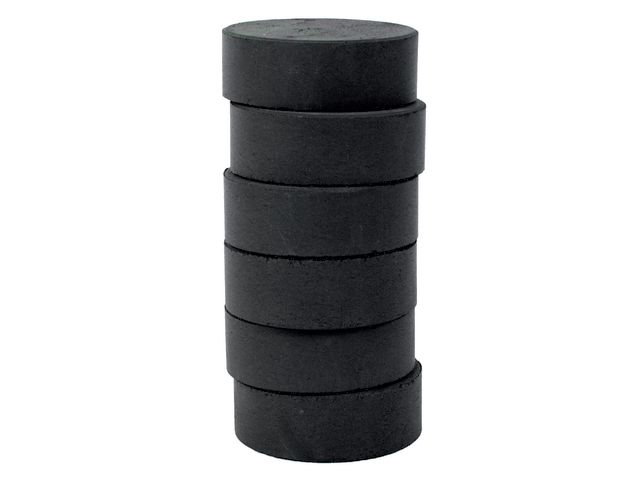 PLAYBOX Färgpuckar 57mm, svart 6/fp, fp om 6 st
