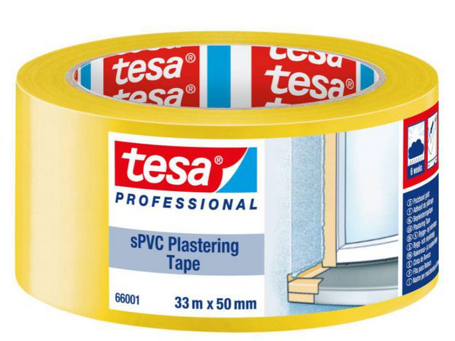 tesa® Byggtejp 66001 sPVC 50mmx33m, rulle om 33 m