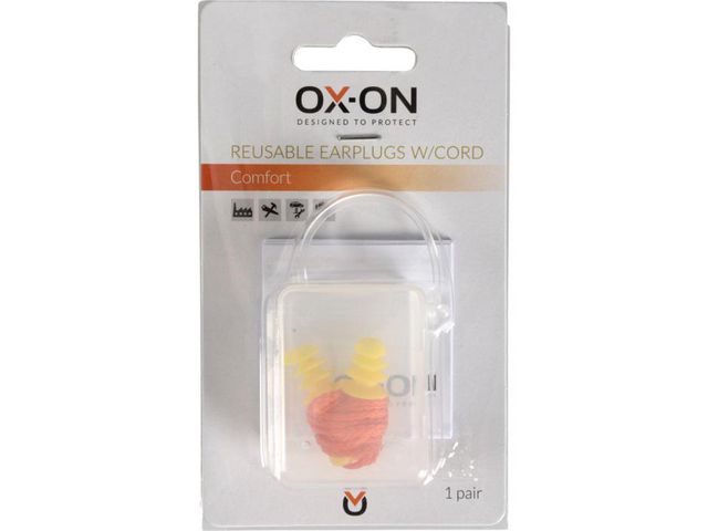 OX-ON Öronproppar Comfort med snöre, st