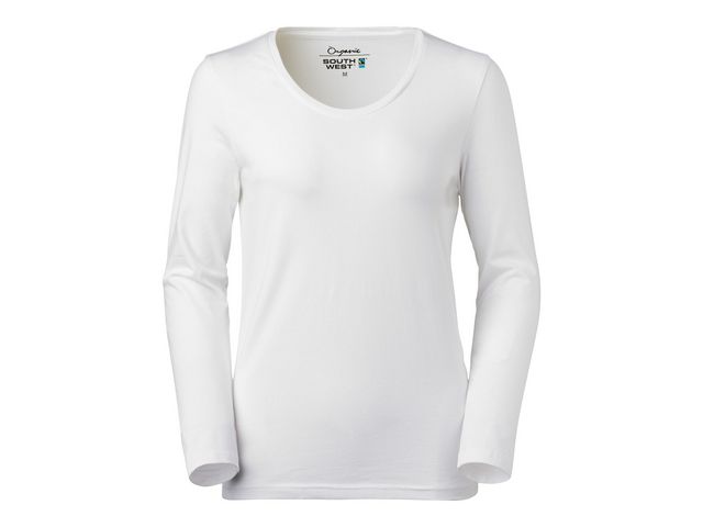 SOUTH WEST T-shirt långärmad Lily vit 2XL, st