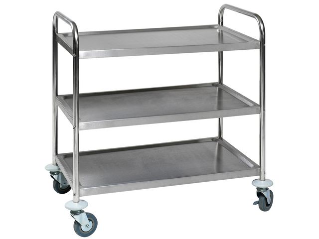 Rullbord 3 hyllplan Rostfri, st