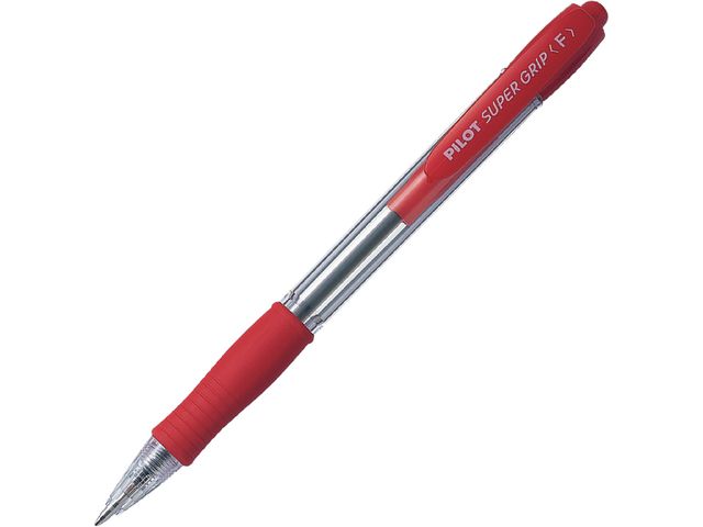 Pilot Kulpenna, Super Grip, tunn spets på 0,7 mm, röd, st