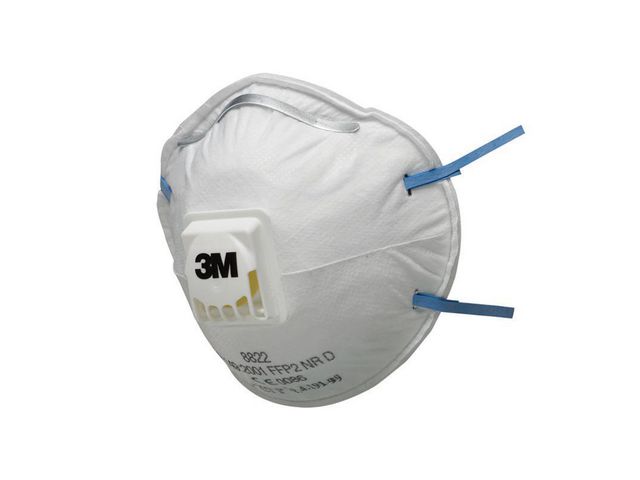 3M™ Andningsskydd FFP2 8822 ventil, fp om 10 st