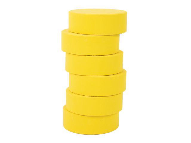 PLAYBOX Färgpuckar 57mm, gul 6/fp, fp om 6 st