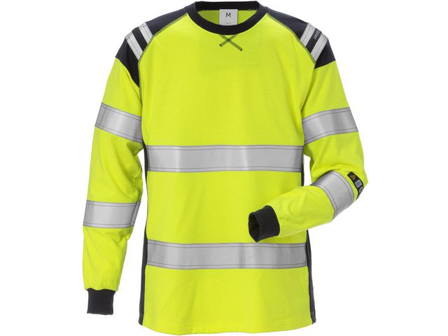 FRISTADS T-Shirt Flam Kl 3 Dam Gul/Marin 2XL, st