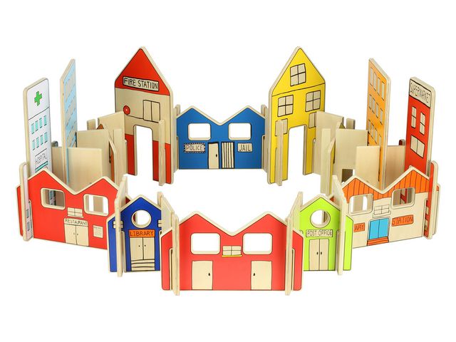 Byggset stad 26 delar, st