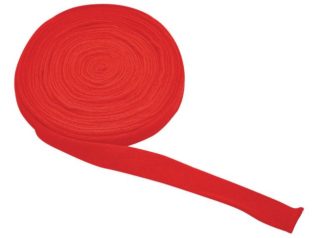 PLAYBOX Tubstickat tyg, 6 cmx10 m, röd, fp om 10 m