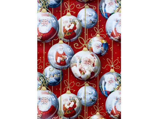 Hedlunds OF SWEDEN Julpapper 57cmx154m Santa, rulle om 154 m