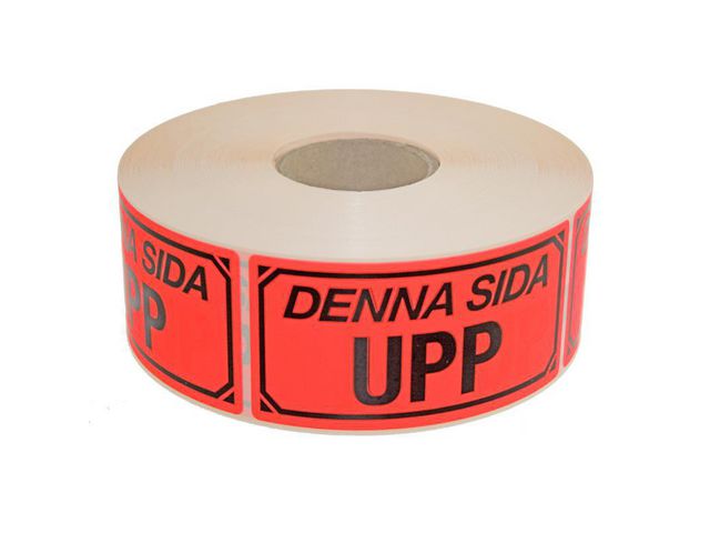 Varningsetikett Denna sida upp 1000/RL, st