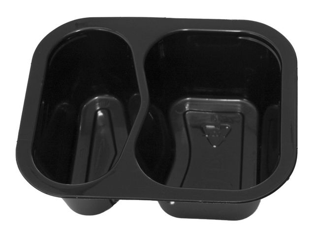 Matbehållare, Duniform, 360 ml, engångsbruk, 138 x 114 x 53 mm, svart, fp om 480 st
