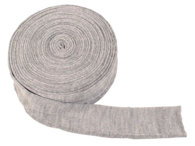PLAYBOX Tubstickat tyg, 6 cmx10 m, grå, fp om 10 m